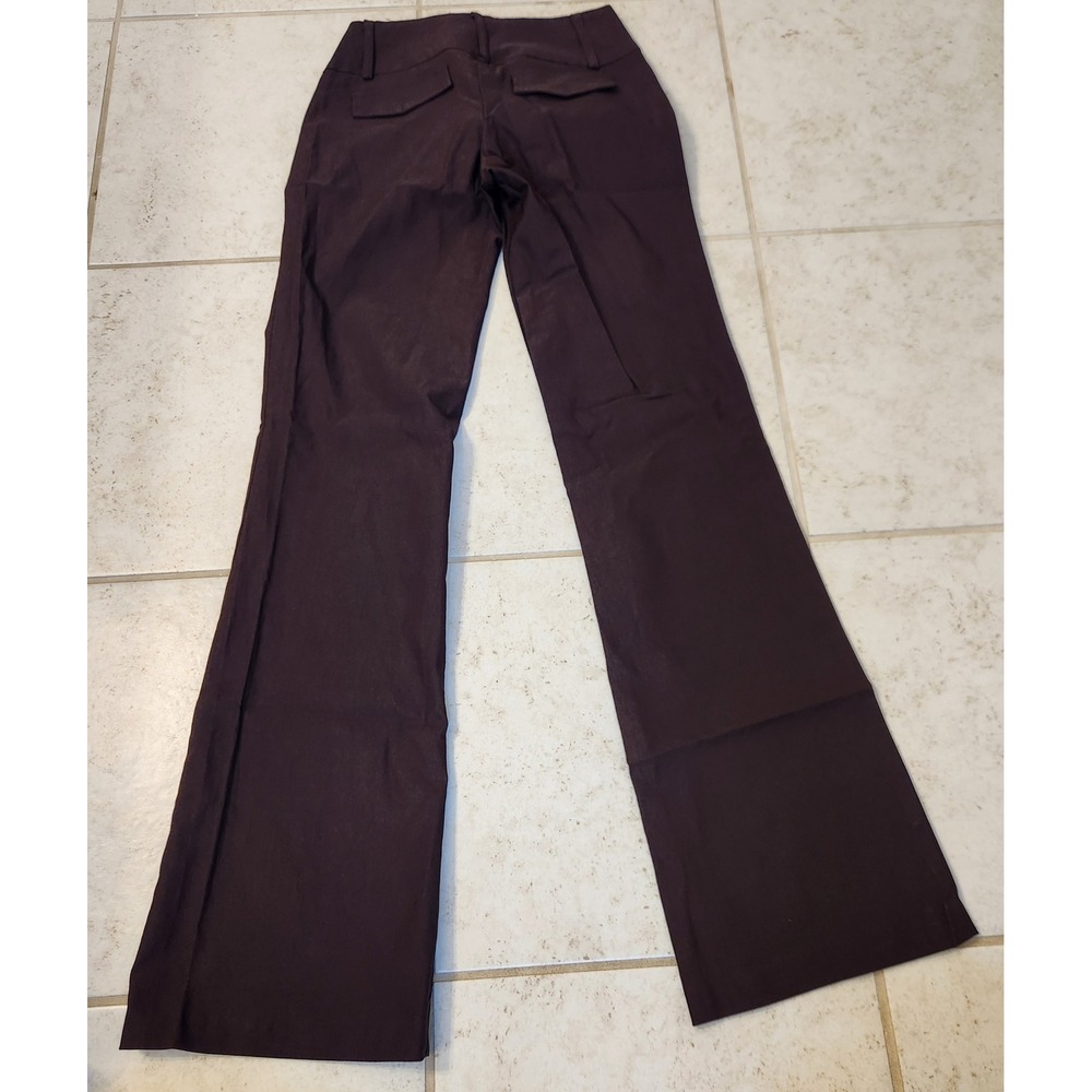 BodyC‎ Womens Flare Leg Trousers Brown Multi Button Waist Stretch Pants Size 5